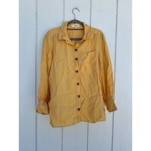 Jak &‎ Rae Yellow Button Down Long Sleeve Shirt, Sz L